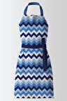  Ays Home Exclusive Mavi Zigzag Desenli Mutfak Önlüğü