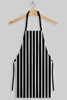 Ays Home Siyah Çizgili Büyük Ebat Siyah Şef Aşçı Önlüğü (65 cm x85 cm)