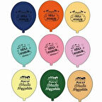 Okula Hoşgeldin Baskılı Balon 10 adet Okul Balonu