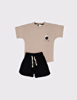Unisex Çocuk %100 Cotton Tshirt Şort Pamuklu Takım