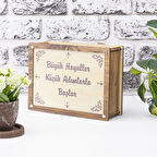 Deep Creative ParaBox Hedef Kumbarası Ahşap-Krem Rengi Ahşap Kilitli 