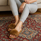 Semoş Kozmetik Sarı Püsküllü Ev Terliği