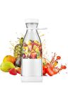 Taşınabilir 350 ML Blender, Smoothie Blender, Şarjlı Mini Meyve Karıştırıcı, Milkshake İşlevli