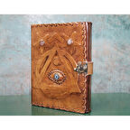 Taşlı Deri Defter Model 4 