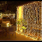 2x2 Metre Perde Led Sarı Işık