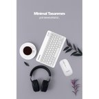Beyaz Kablosuz Klavye Ve Mouse Seti