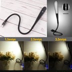 Kompakt USB Siyah 14 Ledli 3 Kademeli Dokunmatik Okuma Lambası
