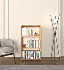 Mirobi Lizbon 3 Raflı Kitaplık Ofis Dolabı Klasörlük Çok Amaçlı Dolap Mutfak Dolabı Atlantik Çam