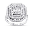 1.07 Karat Baget Pırlanta Platform  Yüzük