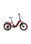  Loop COASTER 20 Jant Katlanır (FAT Bike) - 7 Vites Elektrikli Bisiklet Kırmızı-Siyah