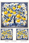 Limon Serisi LMN97 Limon Desenli Pirinç Dekopaj 30*42 cm
