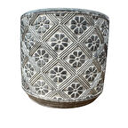 Bitki Tasarımı Ev dekorasyon Gri Yonca Beton Saksı Çiçeklik Saksılık