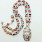 2434 Rubellite Rodonit Aytaşı el yapımı kolye