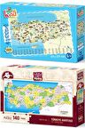 Türkiye Kültür Haritası ve İl Sınırlarına Göre Kesilmiş Türkiye Haritası 2'li Puzzle/Yapboz