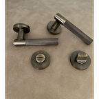 Rivax Meta Antik Sarı Zamak Yuvarlak Rozetli Wc Banyo Kapı Kolu 1 Takım