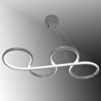 TT025-KR TT Aydınlatma Yılan Modeli Krom Kaplama Beyaz Işık Led Avize