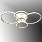 TT035-4-BY TT Aydınlatma Drone Modeli Mat Beyaz 4 lü ( 3 Renk Modüllü ) Led Avize