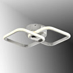 TT405-2-KR TT Aydınlatma Krom Kaplama 2 li Kare ( Sarı Işık ) Led Avize