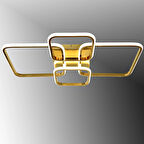 TT500-4-SR TT Aydınlatma Sarı Kaplama ( Beyaz Işık ) Plofonyer 4 lü Led Avize