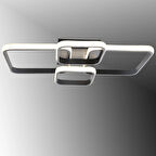 TT500-4-SY TT Aydınlatma ( 3 Renk Işık Modüllü ) Mat Siyah Plofonyer 4 lü Led Avize