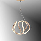 TT306-25-FSR TT Aydınlatma Orta Kavis Fransız Sarı Kaplama ( Gün Işığı ) Ledli Avize