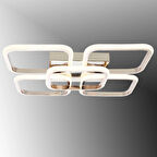 TT302-4+1-FSR KARE TT Aydınlatma ( Sarı Işık ) Fransız Sarı Kaplama 5 li Led Avize