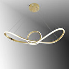 TT002-SR TT Aydınlatma Papyon Modeli Sarı Kaplama ( 3 Renk Işık Modüllü ) Led Avize