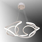 TT307-40-BY TT Aydınlatma Helezon Modeli ( 3 Renk Işık Modüllü ) Mat Beyaz Led Avize