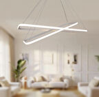 TT400-2 BY TT Aydınlatma Dikdörtgen ( Gün Işığı ) 2 li Mat Beyaz Led Avize