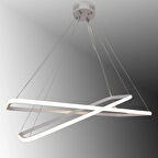 TT400-2 BY TT Aydınlatma Dikdörtgen ( Sarı Işık ) 2 li Mat Beyaz Led Avize