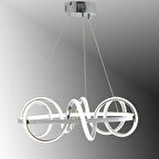 TT314-KR TT Aydınlatma ( Sarı Işık ) Büyük Sarmal Modeli Krom Kaplama Led Avize