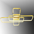 TT040-SR TT Aydınlatma ( 3 Renk Işık Modüllü ) Sarı Kaplama Plofonyer Led Avize