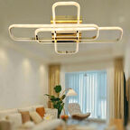 TT324-SR TT Aydınlatma ( Gün Işığı ) 57 x 17 Profil Sarı Kaplama 3 lü Plofonyer Led Avize