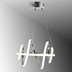 TT005-KR-3RENK TT Aydınlatma 3 RENK IŞIK Burgu Modeli Krom Kaplama Led Avize