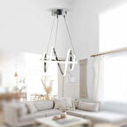 TT005-KR-GNR TT Aydınlatma GÜN IŞIĞ LED Burgu Modeli Krom Kaplama Led Avize