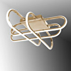 TT338-FSR TT Aydınlatma Kasef Model ( 3 Renk Işık Modüllü ) Fransız Sarı Kaplama Led Avize