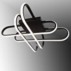 TT338-SY TT Aydınlatma Kasef Model ( Sarı Işık ) Mat Siyah Kaplama Led Avize