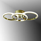 TT305-3-SR TT Aydınlatma ( SARI IŞIK ) Sarı Kaplama 3 lü Led Avize