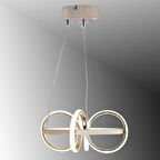 TT003-FSR-3RENK IŞIK TT Aydınlatma 3 RENK IŞIK MODÜLLÜ Sarmal Modeli Fransız Sarısı Kaplama Led Avize