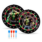 4 Oklu Mıknatıslı Dart Seti Çift Yönlü Manyetik Dart Askılı Dartboard