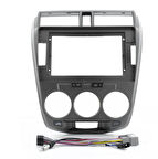 HONDA CITY MANUEL 2008-2013 10,1" GÜMÜŞ ANDROID MULTİMEDYA ÇERÇEVESİ - SOKET