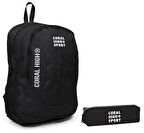 Coral High Sport Siyah Sırt Çantası ve Kalemlik Seti