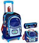 Coral High Astronot Erkek Çocuk Çekçek Çanta Seti - Işıklı Tekerlekler