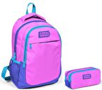 Coral High Pembe Kız Çocuk İlkokul Çantası ve Kalemlik Seti