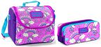 Coral High Beslenme Çantası ve Kalemlik Takım - Pembe - Unicorn - Kız Çocuk