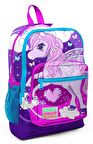 Coral High Mor-Pembe Unicorn Baskılı İlkokul ve Günlük Sırt Çantası