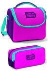 Coral High Pembe Yeşil Kız Çocuk Beslenme Çantası Seti