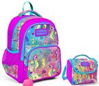 Coral High Pembe Denizatı Kız Çocuk İlkokul Çantası ve Beslenme Çantası Seti