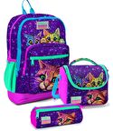 Coral High İlkokul Çantası Seti Mor Kedi - Kız Çocuk