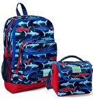 Coral High Erkek Çocuk İlkokul Okul Sırt Çantası ve Beslenme Çanta Seti - Lacivert Köpekbalığı